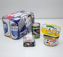 川商フーズが販売する「ノザキのコンビーフ」や、GEISHAブランドの缶詰、韓国のHITE社製の第３のビール「PRIME DRAFT」