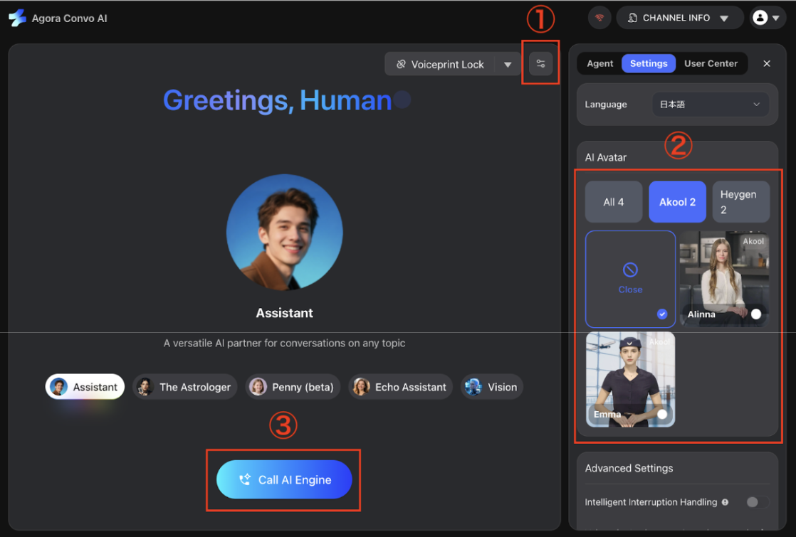 Agora Convo AI Web Demo