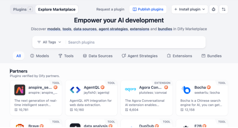 Dify コンソールにログイン