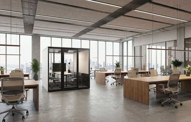 フリーアドレスによる生産性向上と快適なオフィス環境を両立させるテレキューブ