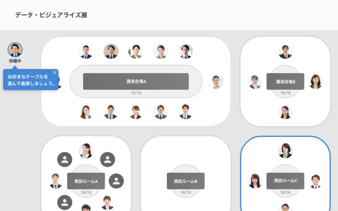 参加者の移動を促進