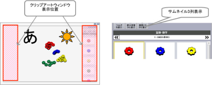画像を貼る クリップアートウィンドウ